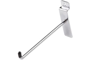 COMPLETESHOPFITTINGS 100x SLATWALL HOOKS ACCESSORY SINGLE PRONG SHOP SLATBOARD DISPLAY (6 Inch).