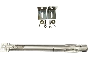 GRILLJOB Bruciatore a tubo dritto di ricambio universale per Weber, universale anteriore a posteriore, lunghezza regolabile si estende da 34,9 cm a 49,9 cm, confezione da 1