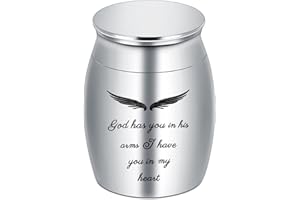 AIWENXI Tree of Life/Butterfly/Rose Flower/Wings/Heart Mini Urns for Ashes Stainless Steel Pet/Human Ash Small Urns cremation keepsakes for ashes