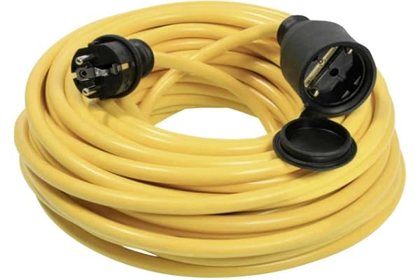 as - Schwabe 60354 Utomhus Tank förlängningskabel med Schuko/Euro Plug, IP44, 230 V/16 A, 20 Meters Kabellängd