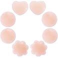 Rovtop 4 Paia Copricapezzoli Silicone - Regali: Sacchetto di Immagazzinaggio di Cotone, Riutilizzabile Copricapezzoli Adesivi
