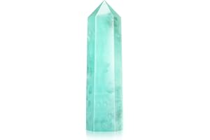 FoiiLiio 9-10cm Cristallo di Fluorite Verde Rocca Torre di Pietra Naturale Pietra Preziosa Stelo di Cristallo Grandi Torri Pietra di Guarigione Meditazione Pietra di Energia