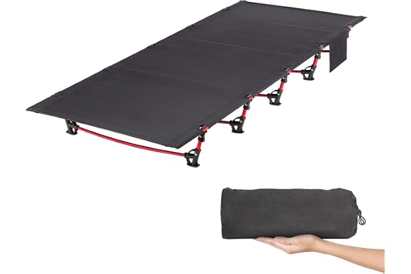 Leogreen Vikbar Campingsäng, ultralätt och kompakt, stark och hållbar, 192 x 70 x 17 cm, hopfallbar, för tält, utomhusvandrin