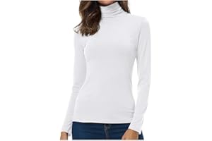 Charmoni - Top Femme Pull sous Pull - col roulé à Manches Longues - Coupe Classique - léger et Extensible - Taille Unique T 36 - T 38