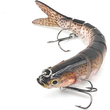 3 stuks bionisch visaas, roterende staart, bionische vishaken, kunstaas, visaas, 11 cm, 15 g, kunstaas voor zoet water, zout van serbaars, enz. (6 haken 3 stuks bionisch visaas, roterende staart, bionische vishaken, kunstaas, visaas, 11 cm, 15 g, kunstaas voor zoet water, zout van serbaars, enz. (6 haken