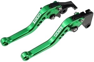 YP YUANPEI Pour z800 z800e 2013 2014 2015 2016 moto levier de frein court réglable levier d'embrayage CNC accessoires de moto (vert)