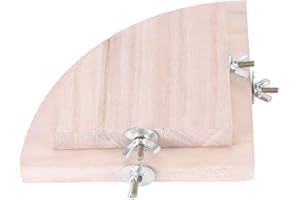Papagei Hamster Stand Plattform, 2 Stück Holz Fächer Form Vogelkäfig Sitzstangen Plattform Käfig Zubehör Übungsspielzeug für Papagei Hamster Chinchillas