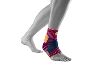 Bauerfeind Bandaż na staw skokowy "Ankle Support" unisex, 1 bandaż na staw skokowy do uprawiania sportu, takich jak piłka nożna, fitness i jogging, bez zginania dzięki bandażowi na kostkę, różowy, XS