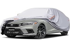 GUNHYI Autoabdeckung Wasserdicht und atmungsaktiv, Vollgarage Autoplane mit 6 Schichten Material zum Schutz vor Regen, Schnee, Sonne im Winter. Abdeckplane Geeignet für Limousine (450 zu 470 cm) 3L…