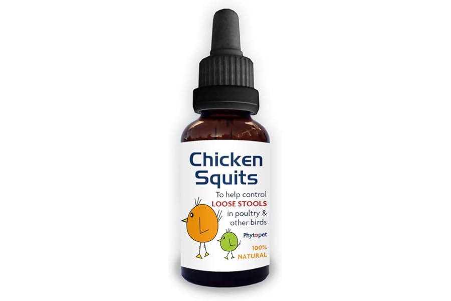Phytopet Chicken Squits | 50ml | 100% Natural Herbal Supplement | Support For Loose and Wet Stools in Birds | Chickens & Birds |