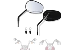 FOVPLUE Rear View Mirrors,Left And R for 1982-2023 Sportster Dyna Softail Touring Road Glide Electra Glide Road King Street Glide Fltrx Flhr Flht Flhx Models,for Harley Davidson Side Mirrors Black