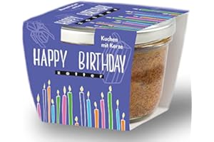 ZOTTER GMBH, BERGL 56, A-8333 RIEGERSBURG Zotter Birthday Cake with Candle in Glass | Happy Birthday | Cake Birthday | 100 g