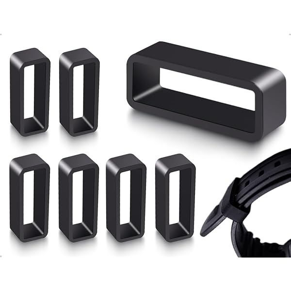 Vicloon Horloge Band Houder Loop, 12 Pack Siliconen Horloge Band,Keeper Retainer Fastener Ring Onderdelen voor Smart Horloge Band Polsband Vervanging
