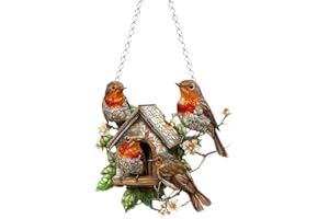 KEMUZ Fensterdeko Hängend – Elegante Vogeldécor aus Hochwertigem Acryl mit Kette, Perfekte Fenster Deko für Zuhause, Büro oder Geschenk – Einfach Aufhängen & Sofort Ambiente Verändern (1 Stück)​