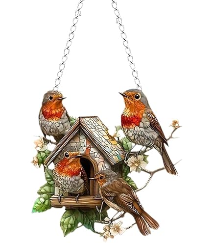 Décoration De Fenêtre à Suspendre, Attrape-soleil, Pendentif Oiseau En