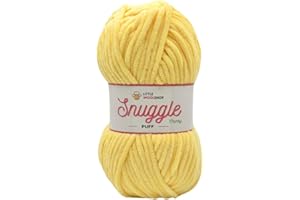 LITTLE WOOL SHOP LittleWoolShop Snuggle Puff Chunky Chenille Yarn 100g - 100% Supersoft Polyester (Butterscotch Swirl 4F33, Single (1 Ball))