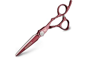 XUANFENG Juego de tijeras de pelo profesionales de peluquería japonesa 440C de 6 pulgadas, tijeras de peluquería de corte y tijeras de flexión (tijeras de corte)