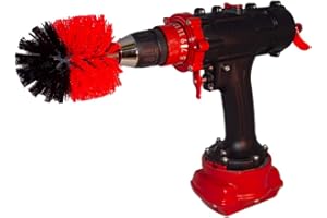 Kornely™ spazzola Professionale per la Pulizia - Rigida, Rossa, 8.5 cm. Non graffia Le superfici. Adatto per Garage, Piastrelle per Esterni, Camino, Pulizia dei Cerchioni delle Auto