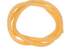 M METERXITY Tubo de Látex Natural, 1/8" [3mm] ID x 5/16" [8mm] OD Longitud de 7 Pies Manguera de Látex para Hogar/Laboratorio/Deportes, Tubos de Banda Altamente Elásticos [Amarillo]