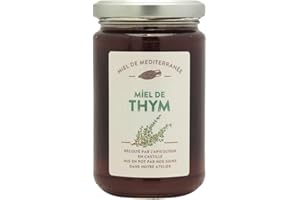Les Ruchers du Luberon - Miel de Thym 400g - 100% Naturel - Saveur Intense et Aromatique - Non Filtré - Non Pasteurisé