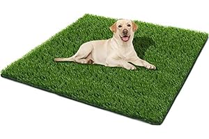 SSRIVER 80x130CM People di erba falsa per cani cuscinetto di erba artificiale per tappetino erba lavabile da vasino cucciolo per allenamento per con foro di drenaggio e facile da pulire