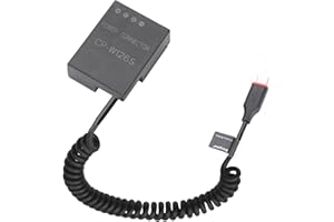 KING MA NP-W126S Dummy dekodowany akumulator z kablem zasilającym typu C, kompatybilny z Fujifilm X100F/ X-A2/ X-A3/ X-A5/ X-A7/ X-A10/ X-H1/ X-Pro2/ X-T2/ X-T3/ X-T10/ X-T20/ X-T30/ X-T100