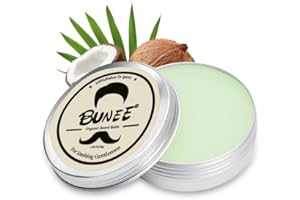 WAYMAYTECY Bálsamo para barba para hombre (30g), Bálsamo para barba con aroma a colonia y notas de sándalo,Nutre e moldea el vello facial en todas las longitudes (Amarillo)