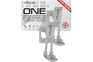Sound bass One, One Gen 2, One SL, Play:1 Support Mural - Pack Double - Blanc - Compatible avec Sonos One, One Gen 2, ONESL & Play:1, Conçu au Royaume-Uni
