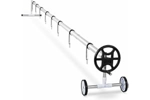 Uniprodo Swimming Pool Cover System Reel Pool Cover Roller Solar Cover Reel For Pool Tarpaulin Adjustable 4.2-5.2m UNI_POOL_REEL_520 (8 Straps, Stainless Steel, Aluminium, Plastic, Strap Length 180cm)