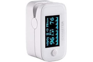 DogePro Pulsoximeter, Finger-Sättigungsmesser, präzise Messung von Sauerstoff im Blut, Herzfrequenz und Perfusionsindex, geeignet für Kinder und Erwachsene mit OLED-Display und Grafik