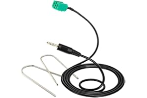 OcioDual Cable Auxiliaire Jack 3.5 mm Aux in Mini ISO 6 Pin+Cles Compatible avec Renau Megane Scenic Clio Kangoo Laguna Twingo