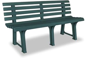 ‎VIDAXL vidaXL Gartenbank Kunststoff Grün Parkbank Sitzbank Outdoor Bank Gartenmöbel