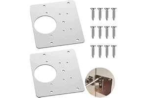 KAFENDA Piastra di riparazione della cerniera della porta dell'armadio, piastra di riparazione della cerniera, piastra di installazione, utilizzata per mobili in legno, armadi, armadi, guardaroba (2 pezzi)
