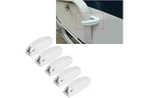 Door Lock Holder Latch, Luggage Door Lock for Motorhome Caravan Trailer Travel Luggage, Keeps RV Luggage Compartments and Doors Open, White, Pack of 5