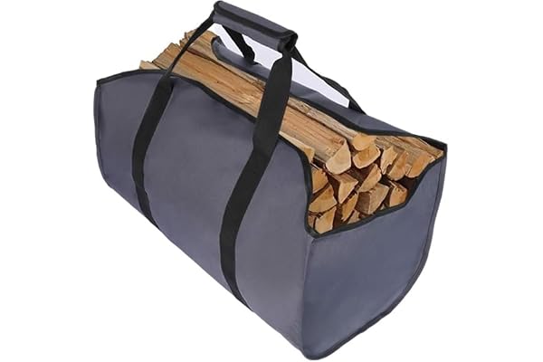 YELAIYEHAO Sac de transport de bûches et sac fourre-tout de qualité supérieure - Extra large et durable - Idéal pour les cheminées - Poêles à bois - Bois de chauffage - bûches - Camping - Plages
