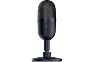 Razer Seiren - Mini microfono a condensatore USB, per streaming e gioco su PC, qualità di registrazione professionale, modello di pickup supercardioide, supporto inclinabile, resistente agli urti,
