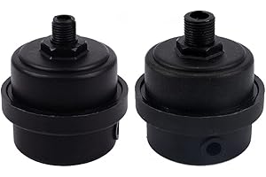 TOPHOMER 2 Pack Air Compressor Silencer Filter Plastic Housing Canister Piston Muffler for Blowers, Air Compressors, Boilers, etc (1/4"PT 12mm)