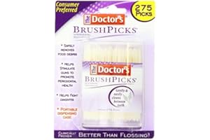 The Doctor's BrushPicks | Cure-dents interdentaires | 275 Count | Lot de 4 | Élimine en toute sécurité les débris alimentaires