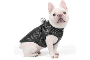 DoggieKit Cappotti per cani gatti Giacche Imbracatura per caldo Inverno in cotone riflettente Abbigliamento di sicurezza Cappotto per domestici impermeabile per cani di taglia piccola e media taglia