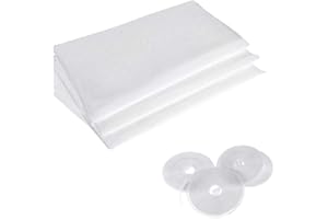 AUFIKR Siatka na owady do okien, z 4 rolkami, samoprzylepnymi taśmami, moskitiera, moskitiera, 1,5 m x 1,3 m, biała