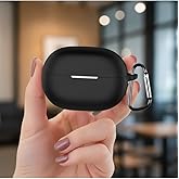 Huawei FreeBuds Pro 5 Kılıf Askı Aparatlı Mat Silikon Siyah