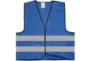 MISTER WARNWESTO Warnweste BZW. Signalweste bunt mit reflektierenden Streifen blank