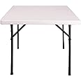 Adjustable Portable Rectangular Folding Table (Black)