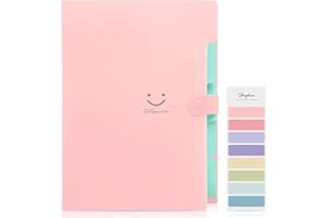 SKYDUE Document Organiser, A4 Expanding File Folder, Colored Plastic Folders,Sturdy and Protective File Storage to Organise Paperwork, Receipts, Invoices, Bills, Documents