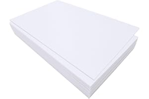 JTNOHX Feutrine pour L'artisanat, 32 Pièces Tissu de Feutre, 17,78×28,7cm Feuilles de Feutre Rigide, Feutrine pour La Couture Broderie et Décorations de Fêtes (Blanc)