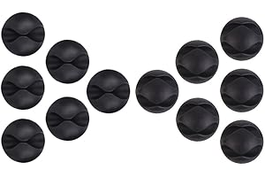 U-HORIZON Lot de 12 Clips Câble durable, range-câbles et serre-câbles, self-adhésif, organiseur et gestion de câble
