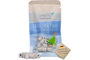 ‎DIMIKRO DIMIKRO EM-Keramik Graue Pipes + Infobroschüre über Anwendung von EM-Keramik - Wasserenergetisierung frisches & weiches Wasser - DIY Halsbänder - Tierhalsbänder (28 g)