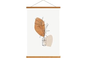 Sanauto A1 Posterleiste Posterschiene Posterleisten 61CM, Magnet Magnetische Holz Poster Aufhänger Halter Rahmen Leisten Bilder Bild Bilderleiste Bilderrahmen 60x90 61x91.5 60x40 (61cm, Teak)