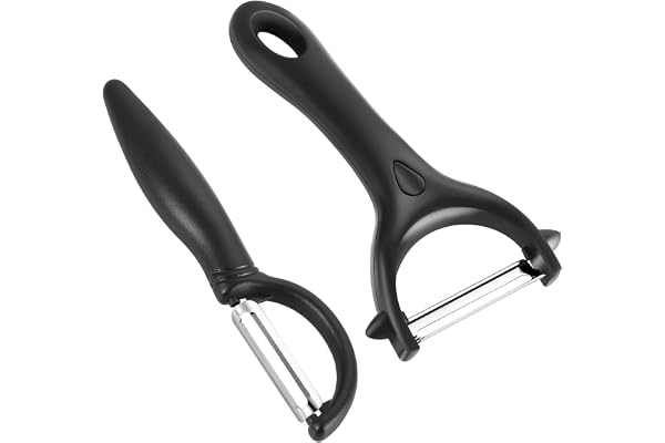 Éplucheur Universel, Econome Legumes Inox Eplucheur Legumes Manuel Eplucheur Pomme de Terre Poignée Ergonomique, Couteau Eplucheur Cuisine avec Lame Tranchante pour Légumes Fruits