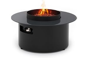 Planika Dot 2-en-1 Mesa de Café con Fuego – Fogata, Chimenea Exterior, de jardín, de café para Patio, de café, Calefactor para Patio. Superficie Duradera, fácil de controlar, Incluye Cubierta.